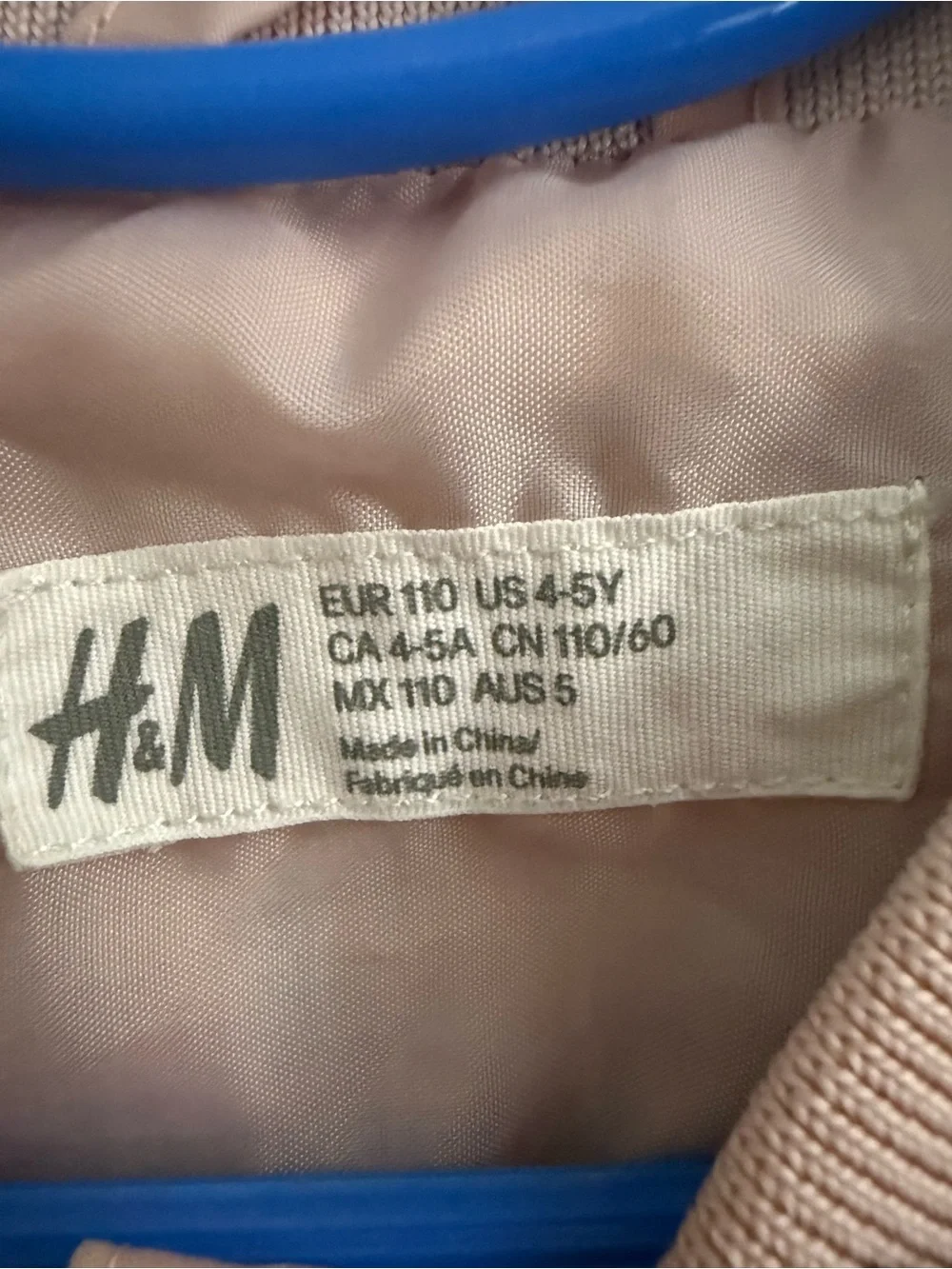 H&M Kids Sequin Ombre Bomber Jacket in Pink, Gold & Blue